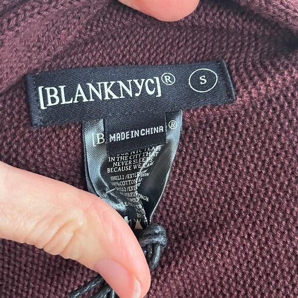 Blank NYC Women's Burgundy Drape Front Wrap Midi Sweater Size S. NEW - Picture 8 of 10